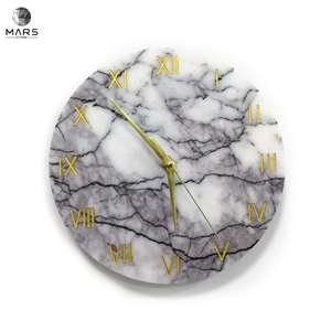 Personalized Modern Design Circular Marble Wall Clock