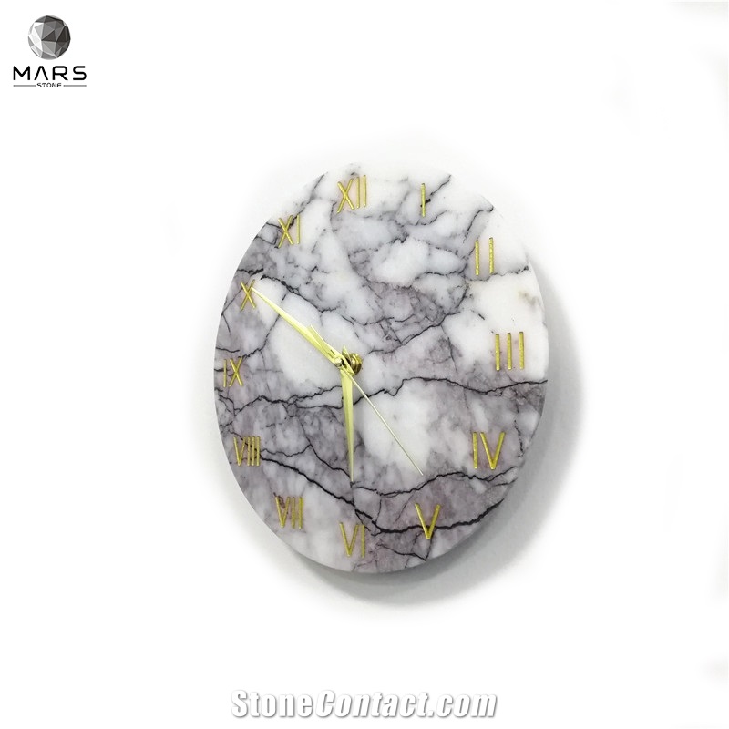 Personalized Modern Design Circular Marble Wall Clock