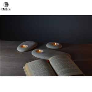 Popular Art Concrete Stone Tea Light Holder Candle Holder
