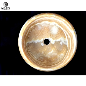 Popular Polished Orange Onyx Stone Wash Basin