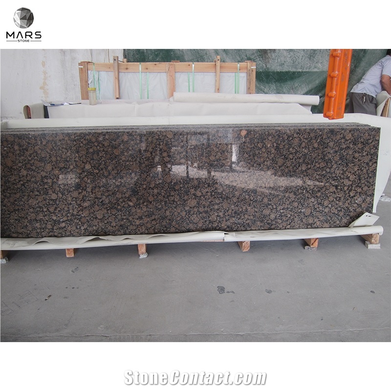 Prefab Laminated Polished Baltic Brown Granite Countertop