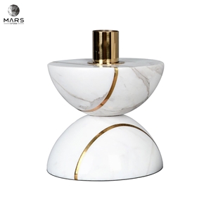 Quality Natural Marble White Candle Jar Tabletop Candlestick Quality Natural Marble White Candle Jar Tabletop Candlestick