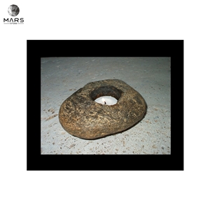 Selling Well Grey Natural Small Stone Tealight Candle Holder