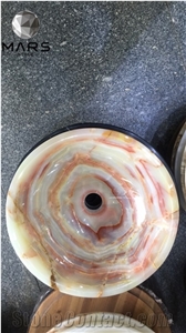 Translucent Onyx Washroom Basin Beige Onyx Stone  Sinks