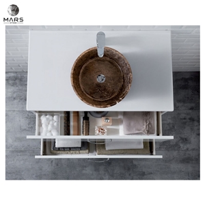 Western Modern Natural Brown Marble Sink Polished Basin