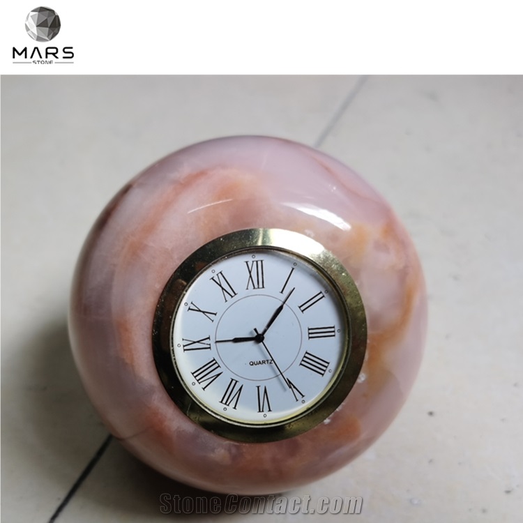 Wholesale Onyx Stone White Desk And Table Clocks
