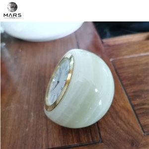 Wholesale Onyx Stone White Desk And Table Clocks