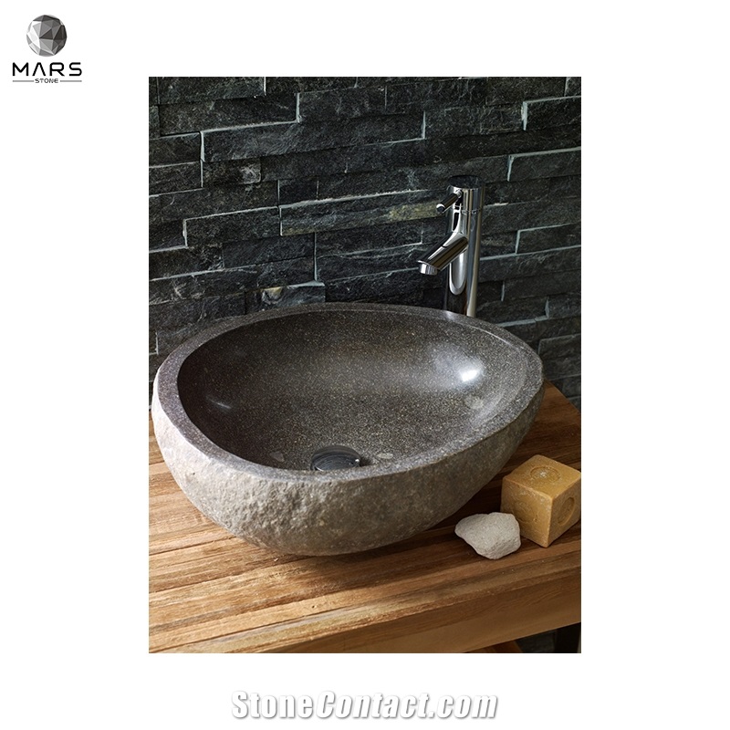 Wholesales Cheap Natural Stone Black Quartzite Sink Basin