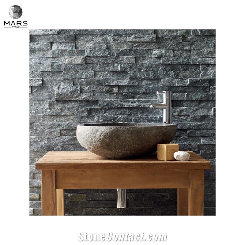 Wholesales Cheap Natural Stone Black Quartzite Sink Basin