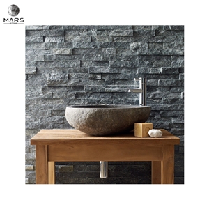 Wholesales Cheap Natural Stone Black Quartzite Sink Basin
