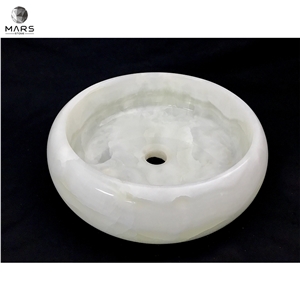Wholesales White Natural Onyx Stone Wash Basin