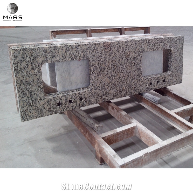Yellow Butterfly Autumn Gold Granite Countertops Bathroom