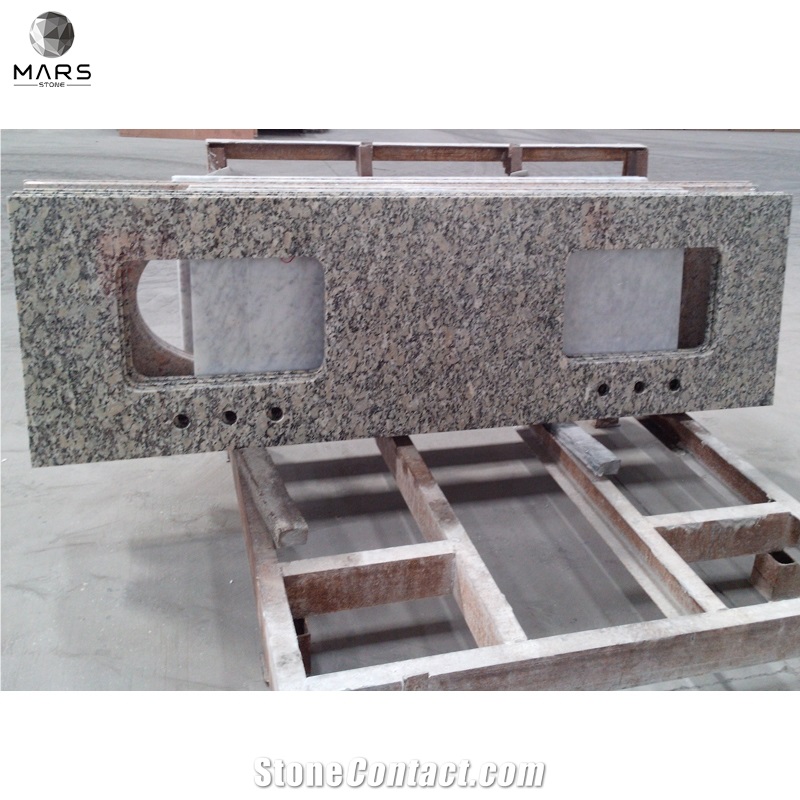 Yellow Butterfly Autumn Gold Granite Countertops Bathroom