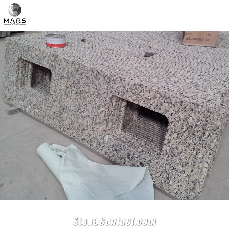 Yellow Butterfly Autumn Gold Granite Countertops Bathroom