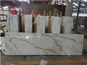 Calacatta Nano Crystallized Glass Stone For Walls And Floors