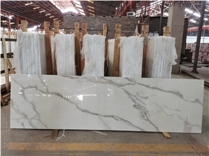 Calacatta Nano Crystallized Glass Stone For Walls And Floors