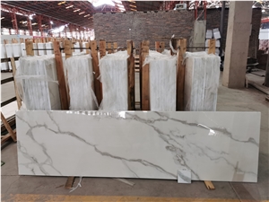 Calacatta Nano Crystallized Glass Stone For Walls And Floors
