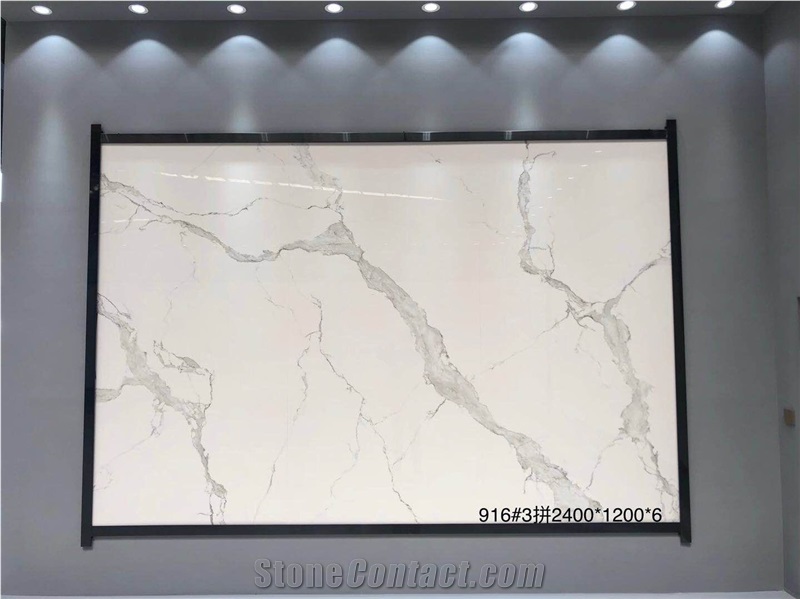 Artificial Calacatta Sintered Stone Bath Vanity Top