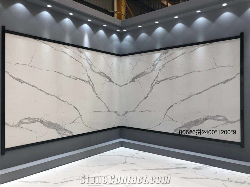 Artificial Calacatta Sintered Stone Bath Vanity Top