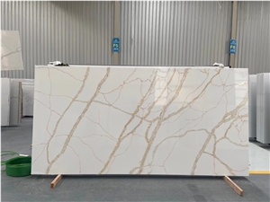 Artificial Calacatta White Quartz Luxury Home Design