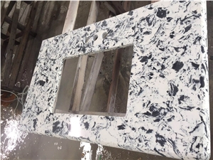 Artificial  White Quartz Solid Surface Bath Top