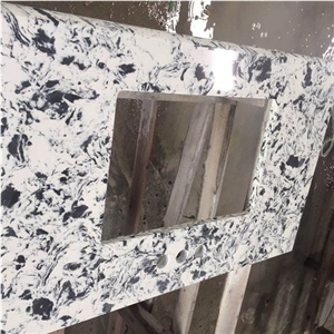Artificial  White Quartz Solid Surface Bath Top