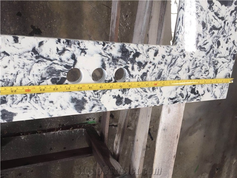 Artificial  White Quartz Solid Surface Bath Top