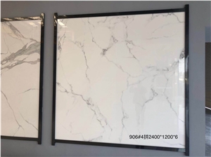 Bianco Calacatta White Sintered Stone Kitchen Countertops