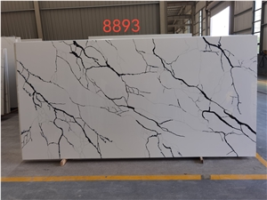 Luxury Home Design Calacatta Artificial Stone Quartz Slab