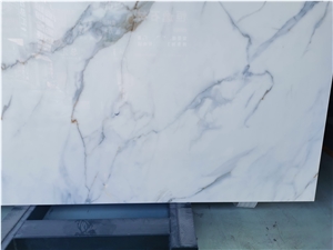 Nano Glass Stone Calacatta Gold Marble Slab Tiles