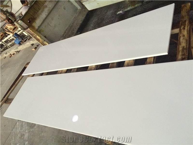 Nano Glass Stone,Pure White Crystallized Marble Slab
