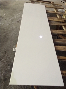Nano Glass Stone,Pure White Crystallized Marble Slab