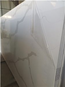 Quartz Slab, Engineered Stone Slab White Quartz Floor Tile