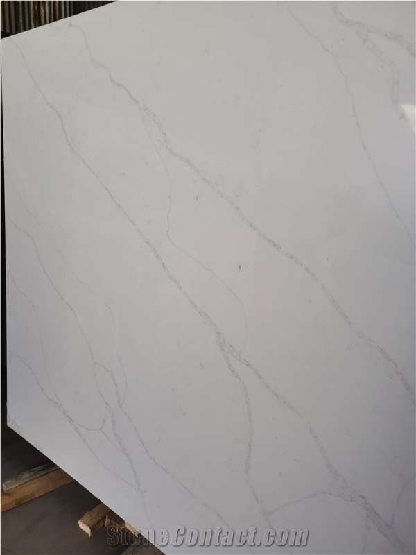 Quartz Slab, Engineered Stone Slab White Quartz Floor Tile