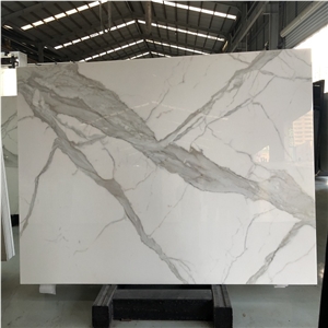Super Nano Glass Stone Gold Marble Polished Slab Floor Tile