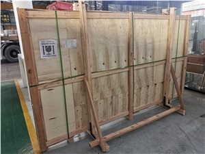 Super Nano Glass Stone Gold Marble Polished Slab Floor Tile