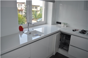 Super Pure White Nano Glass Stone Kitchen Countertops Super Pure White Nano Glass Stone Kitchen Countertops
