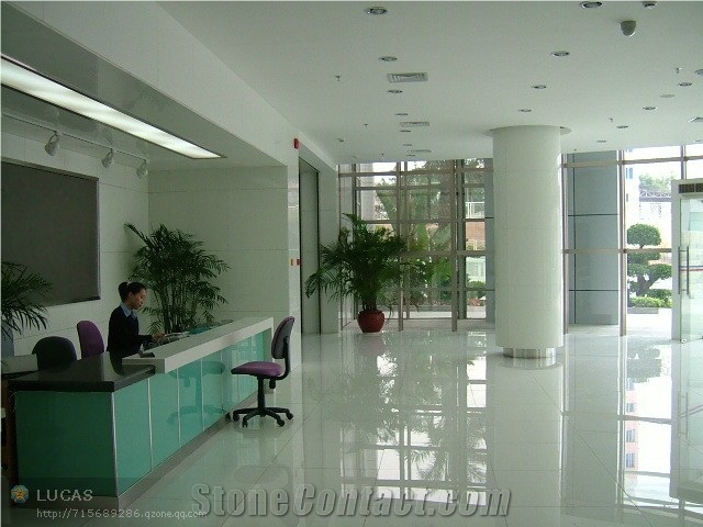 Super Pure White Nano Glass Stone Kitchen Countertops