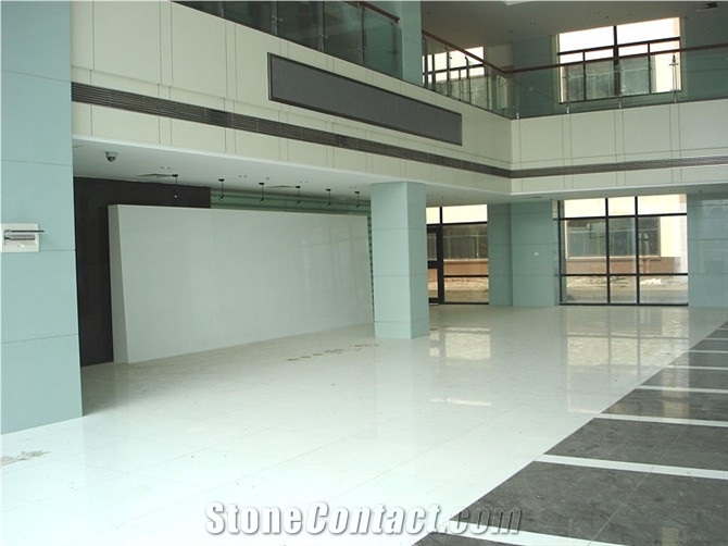 Super Pure White Nano Glass Stone Kitchen Countertops