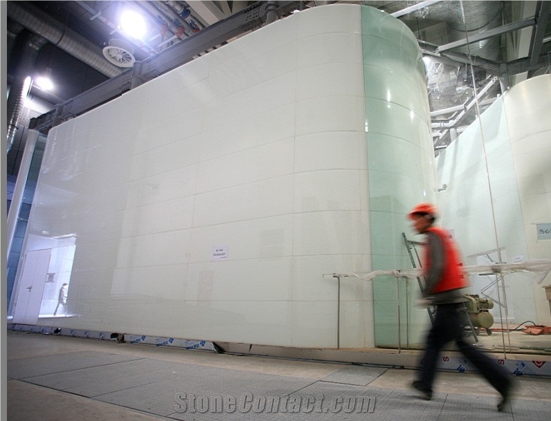 Super White Crystallized Glass Stone Nano Stone Project