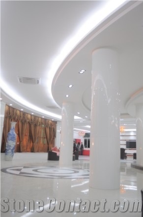Super White Crystallized Glass Stone Nano Stone Project