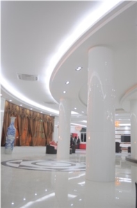 Super White Crystallized Glass Stone Nano Stone Project