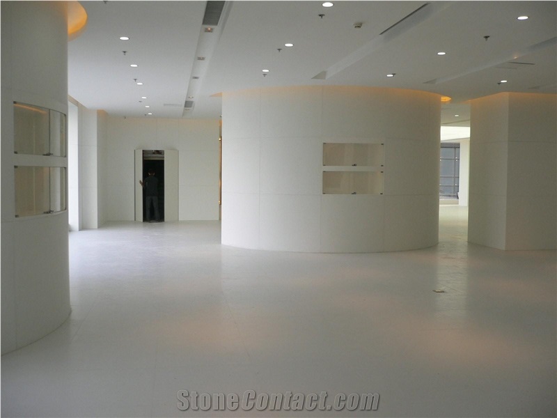 Super White Nano Glass Artificial Stone Project