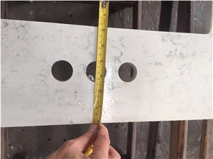 White Quartz Bathroom Vanity Tops Artificial Stone Bath Top