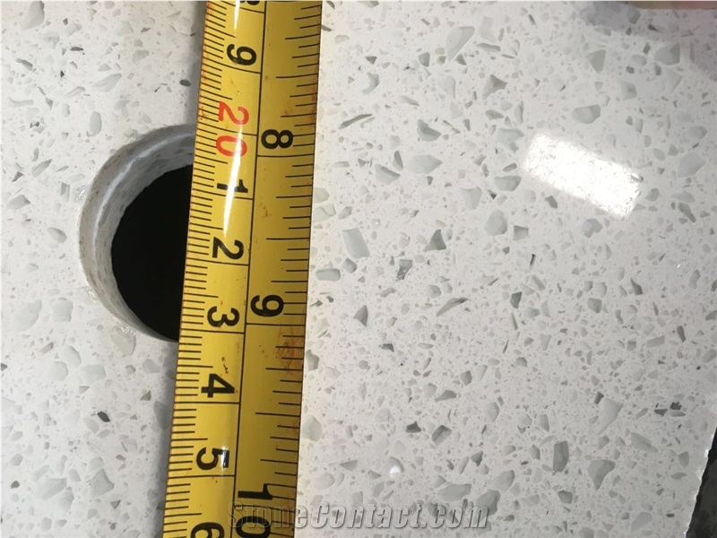 White Quartz Bathroom Vanity Tops Artificial Stone Bath Top