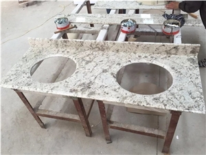 Andromeda White Granite Prefab Bath Top Vanity Top