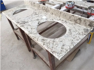 Andromeda White Granite Prefab Bath Top Vanity Top