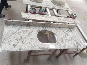 Andromeda White Granite Prefab Bath Top Vanity Top
