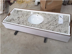 Andromeda White Granite Prefab Bath Top Vanity Top