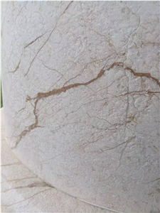 Beige Marble Column Roman Sculptured Carved Column